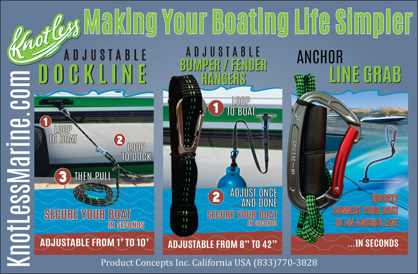 KnotLess Adjustable DockLine